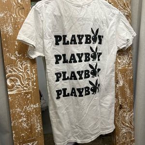 (Playboy) White and black t shirt
